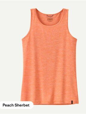 Patagonia Capilene Cool Daily Tank Top in Peach Sherbet size Large